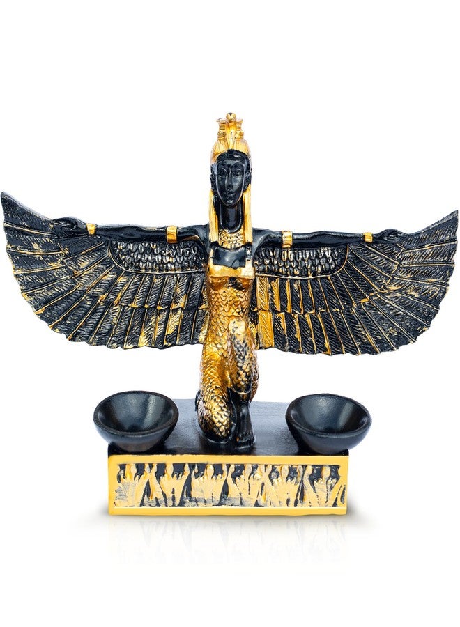 VSPDVO Open Wings Kneeling Egyptian Isis Figurine Ancient Egyptian Mythology Goddess Sculpture Crystal Ball Holder Home Décor Collectible Figurine Egypt Souvenirs - Image 1